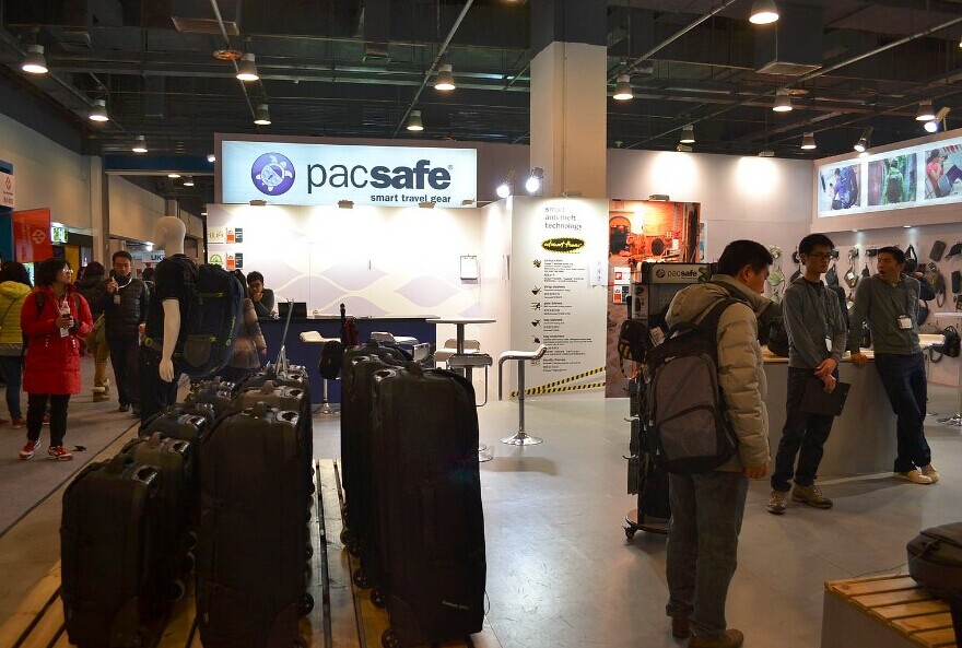 pacsafe exhibition stand  @ ispo beijing china